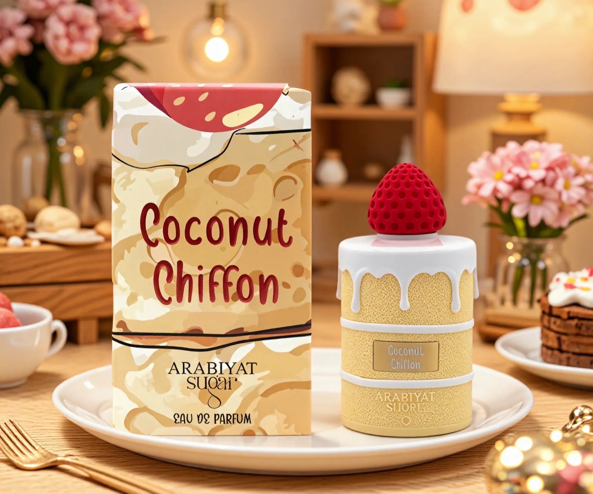 Arabiyat Sugar Coconut Chiffon EDP 100ml – Unisex Perfume with Coconut, Jasmine, Vanilla, Butter & Musk - Maison Oud & Co.